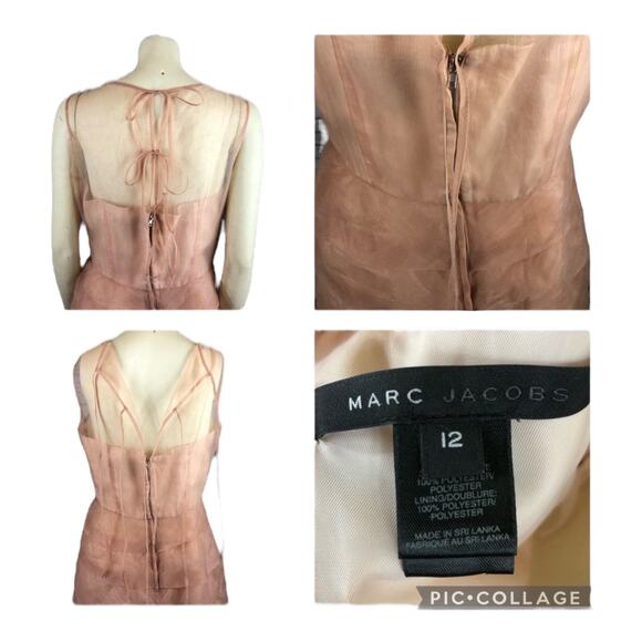 Marc Jacobs fabulous tiered organza sheer sleeveless party dress. size 12 - Picture 12 of 12